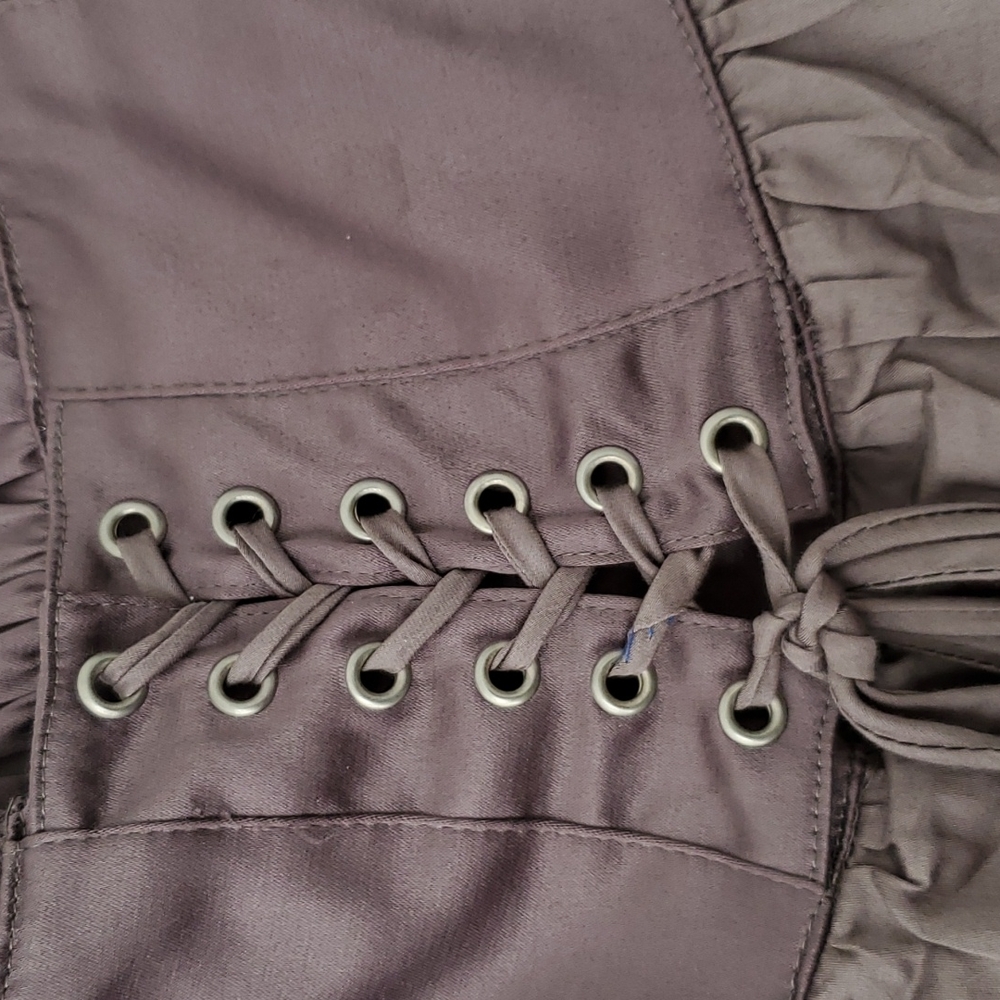 Layered tiered ruffle corset skirt gray - Picture 2 of 8